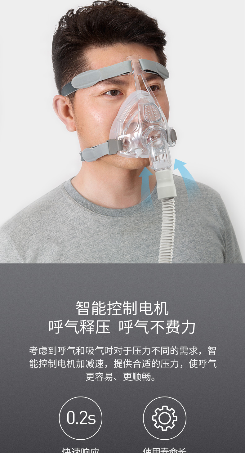 鱼跃双水平YH-820呼吸机医用肺气肿慢阻肺呼吸器